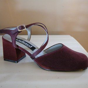 Vintage Plum Velvet Heels